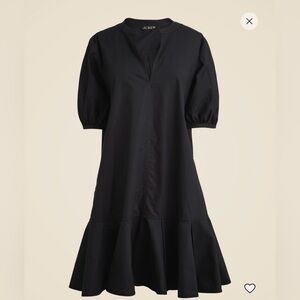 J. Crew Delilah Poplin Women's Dress Black XXS. MSRP $109! New with tags.